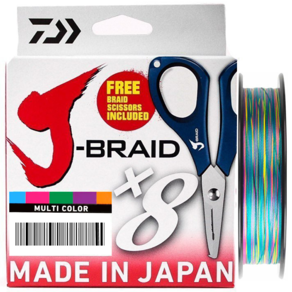 Asmefa Daiwa J Braid Multi Colour with Scissors.01 1